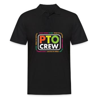PTO Crew School Volunteer Parent Teacher - Männer Poloshirt - Schwarz - Vorne - Kai (181cm)