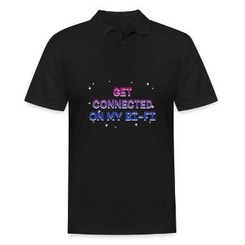 Connected on My Bi Fi Bisexual Friends Bi Pride - Männer Poloshirt - Schwarz - Vorne - Kai (181cm)