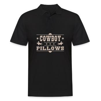 Cowboy Pillows Southern Girl Texas Lady Funny - Men's Polo Shirt - black - Front - Kai (181cm)
