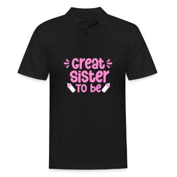 Annonce de bébé sexe révéler bébé fête soeur - Polo Homme - noir - Devant - Kai (181cm)