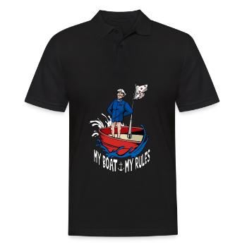 MON BATEAU MON CAPITAINE - Polo Homme - noir - Devant - Kai (181cm)