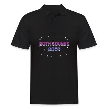 Both Sounds Good Bisexual LGBTQ Bi Pride Funny - Men's Polo Shirt - black - Front - Kai (181cm)