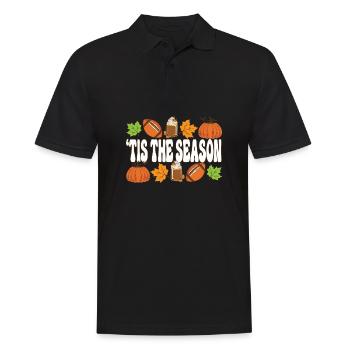Tis The Season Happy Thanksgiving Football - Männer Poloshirt - Schwarz - Vorne - Kai (181cm)