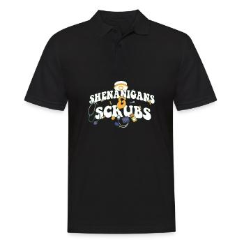 Shenanigans & Scrubs Infirmière urgente Médecin St. - Polo Homme - noir - Devant - Kai (181cm)