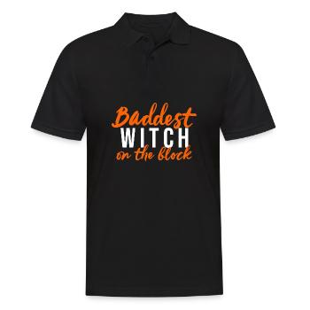 Halloween Witch Witchcraft Magic Magic Magic Magice Costume - Men's Polo Shirt - black - Front - Kai (181cm)