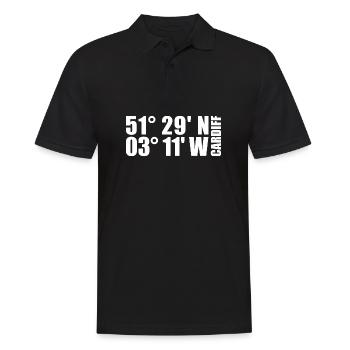 Cardiff Coordinates - Men's Polo Shirt - black - Front - Kai (181cm)