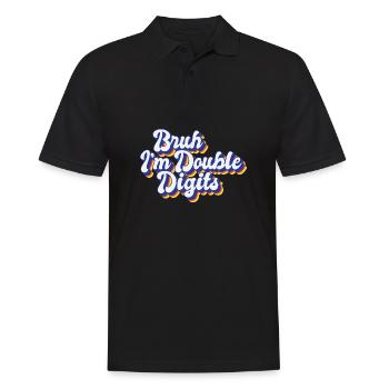 10th Birthday Bruh I'm Double Digits Turning 10 - Männer Poloshirt - Schwarz - Vorne - Kai (181cm)