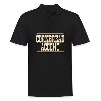 Cornbread Accent Funny Southern Girls Cowboy - Männer Poloshirt - Schwarz - Vorne - Kai (181cm)