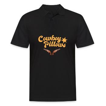 Cowboy Pillows Southern Girl Texas Lady Funny - Men's Polo Shirt - black - Front - Kai (181cm)