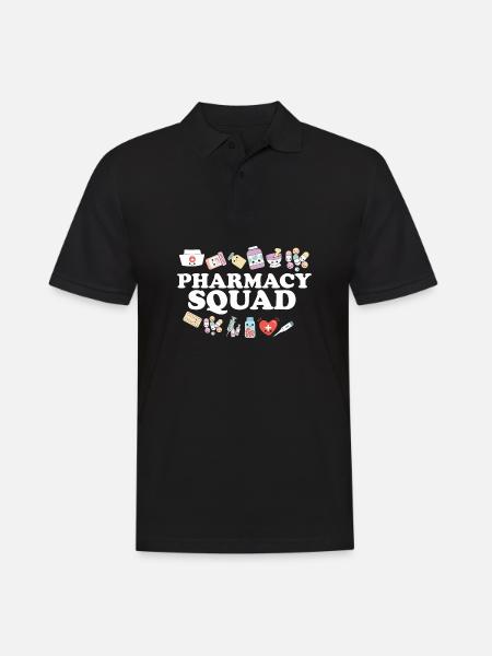 Pharmacy Squad Pharmacist Life Pharmacology - Men's Polo Shirt - black