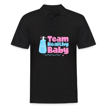Annonce de naissance sexe révéler bébé fête bébé - Polo Homme - noir - Devant - Kai (181cm)