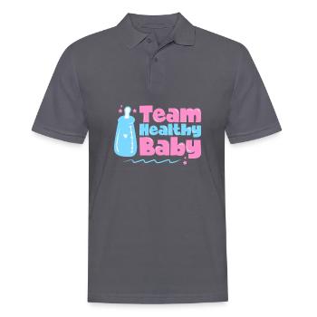 Annonce de naissance sexe révéler bébé fête bébé - Polo Homme - charbon - Devant - Nico (186cm)