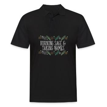 Brûler de la sauge et prendre des noms Bâtons de purification - Polo Homme - noir - Devant - Kai (181cm)