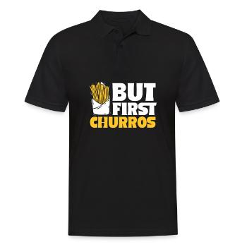 Churro mais premier churros amateur de pâtisserie mexicaine - Polo Homme - noir - Devant - Kai (181cm)