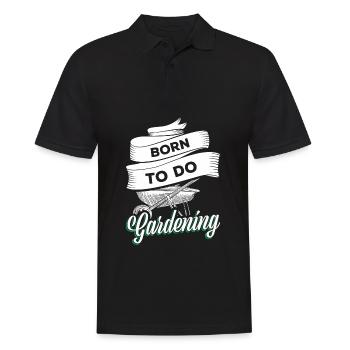 Gartenbau Gärtnern - Männer Poloshirt - Schwarz - Vorne - Kai (181cm)