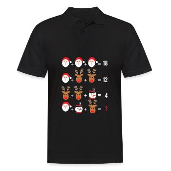 Ordre des opérations Quiz Math Teacher Xmas Gift - Polo Homme - noir - Devant - Kai (181cm)