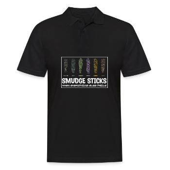 Sauge Smudge bâtons guérison spirituelle prière païenne - Polo Homme - noir - Devant - Kai (181cm)