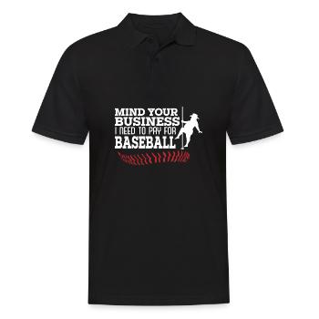 mi Occupez-vous de vos affaires, j’ai besoin de payer pour le baseball - Polo Homme - noir - Devant - Kai (181cm)