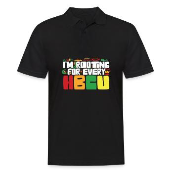 I'm Rooting For Every HBCU Historically Black - Männer Poloshirt - Schwarz - Vorne - Kai (181cm)