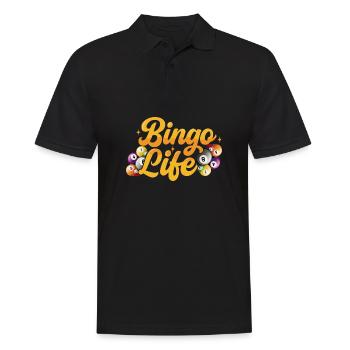 Joueur de bingo interrogez-moi sur la conception du bingo chanceux - Polo Homme - noir - Devant - Kai (181cm)