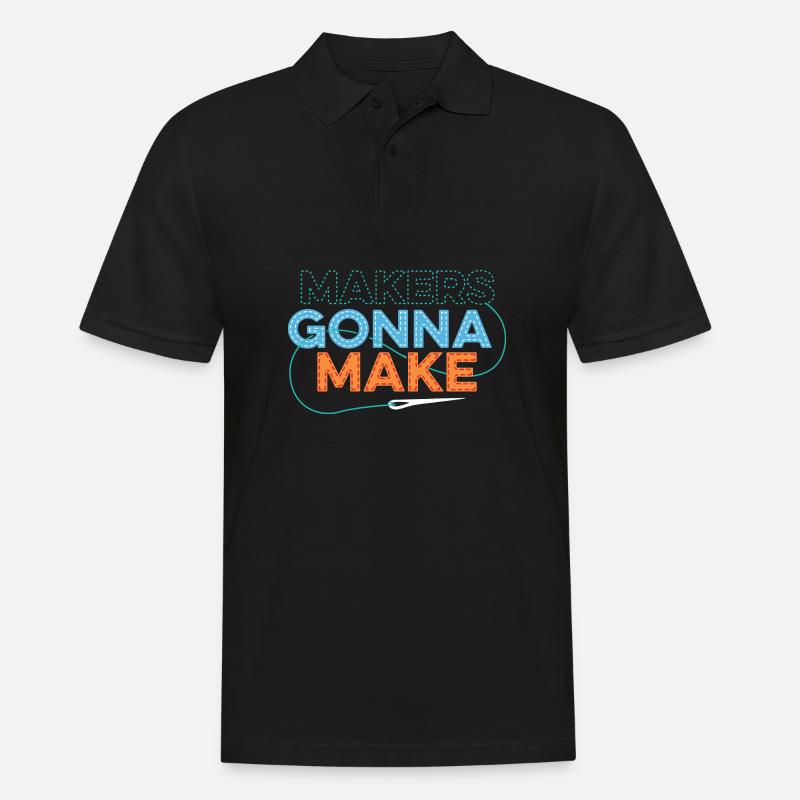 Macher werden machen Modedesigner Gift - Männer Poloshirt - Schwarz