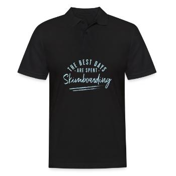 On passe les meilleurs jours à skimboard - Polo Homme - noir - Devant - Kai (181cm)