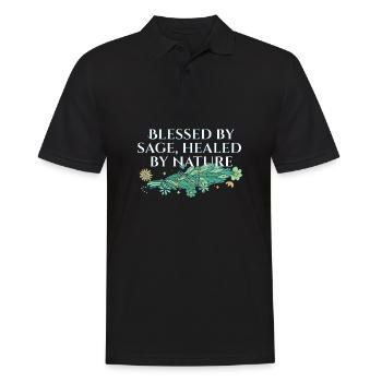 Par la sauge guérie par la nature Bâtons de purification - Polo Homme - noir - Devant - Kai (181cm)