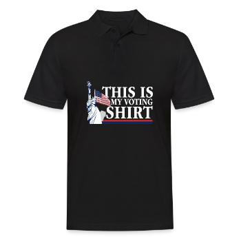 This Is My Voting Shirt Political Election Your - Men's Polo Shirt - black - Front - Kai (181cm)