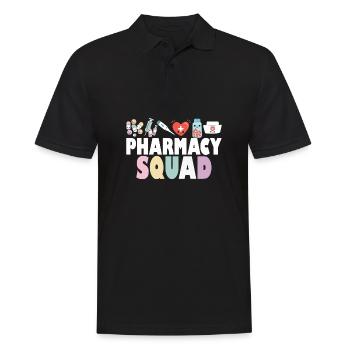 Pharmacy Squad Pharmacist Life Pharmacology - Men's Polo Shirt - black - Front - Kai (181cm)