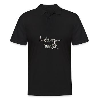 Zeige deine Verbundenheit - Männer Poloshirt - Schwarz - Vorne - Kai (181cm)