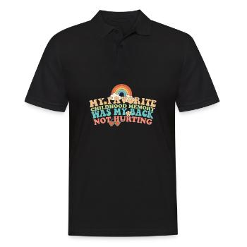 My Favorite Childhood Memory Is My Back Not - Men's Polo Shirt - black - Front - Kai (181cm)