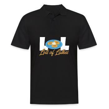Lot Of Latkes Happy Hanukkah Jewish Costume - Männer Poloshirt - Schwarz - Vorne - Kai (181cm)