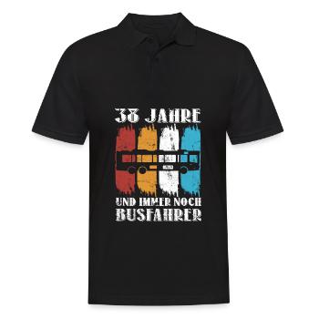 Busfahrer Busfahren Beruf 38 Geburtstag Spruch - Männer Poloshirt - Schwarz - Vorne - Kai (181cm)