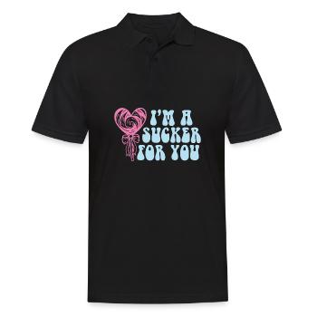 Valentine's Day Quote Couple Matching I'm A - Männer Poloshirt - Schwarz - Vorne - Kai (181cm)