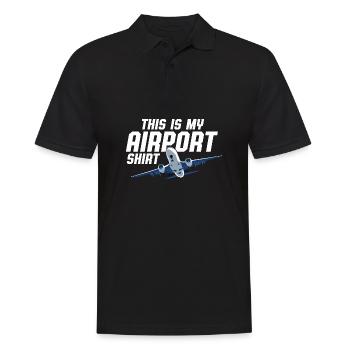 C’est ma chemise d’aéroport voyage de vacances voyageur - Polo Homme - noir - Devant - Kai (181cm)
