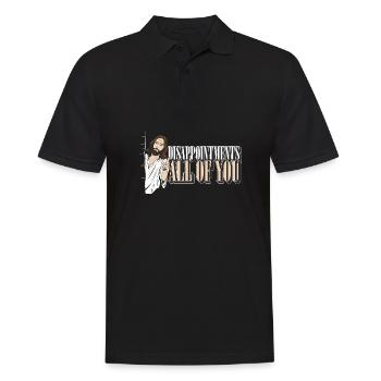 Funny Jesus Facepalm Meme Disappointments All Of - Männer Poloshirt - Schwarz - Vorne - Kai (181cm)