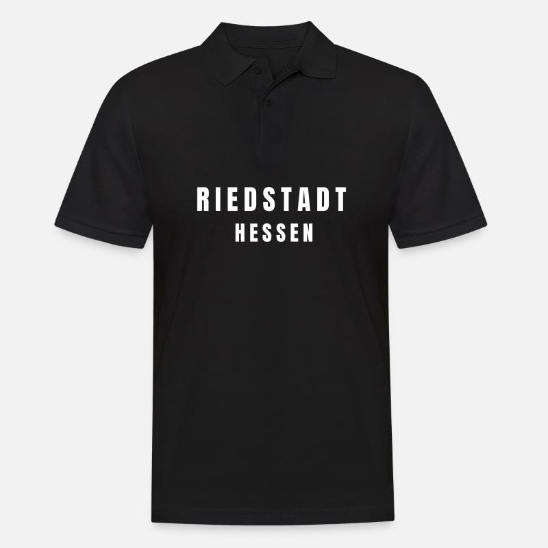 Riedstadt Hessen - Männer Poloshirt - Schwarz