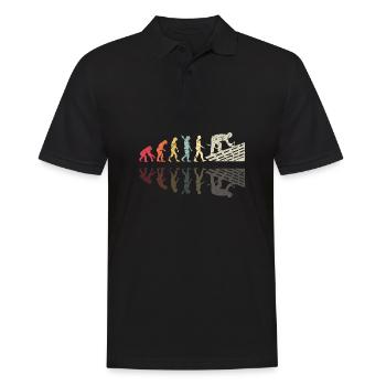 Roofer Human Evolution Retro Vintage Construction - Men's Polo Shirt - black - Front - Kai (181cm)