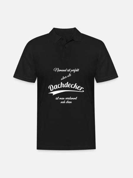 Dachdecker - Männer Poloshirt - Schwarz