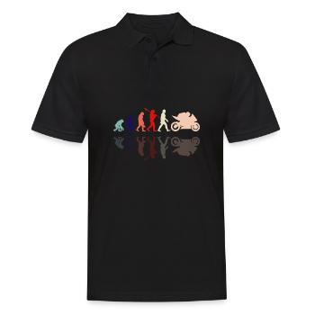 Motorcycle Evolution Vintage Shadow Biker - Männer Poloshirt - Schwarz - Vorne - Kai (181cm)