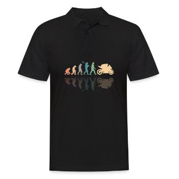 Motorcycle Evolution Vintage Shadow Biker - Männer Poloshirt - Schwarz - Vorne - Kai (181cm)