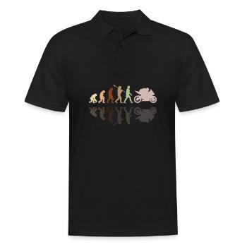 Motorcycle Evolution Vintage Shadow Biker - Männer Poloshirt - Schwarz - Vorne - Kai (181cm)