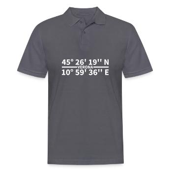 Coordonnées de Vérone - Polo Homme - charbon - Devant - Nico (186cm)