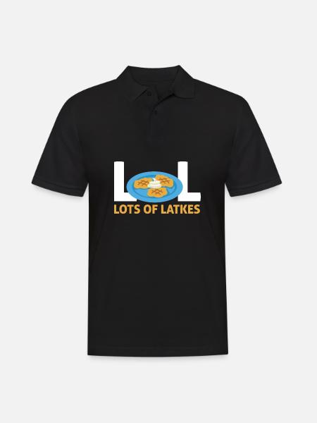Jewish Happy Hanukkah Lot Of Latkes Costume - Men's Polo Shirt - black