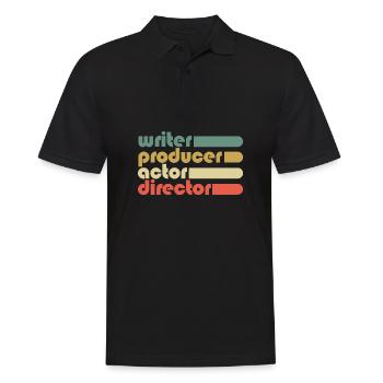 Film Maker Movie Crew Writer Producer Actor - Men's Polo Shirt - black - Front - Kai (181cm)