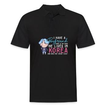 Kpop Idol Fan K Amant de drame J’aime la Corée J’ai un - Polo Homme - noir - Devant - Kai (181cm)