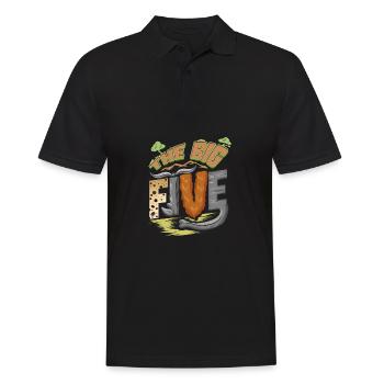 The BIG FIVE - Männer Poloshirt - Schwarz - Vorne - Kai (181cm)