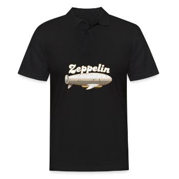 Zeppelin und Luftschiff - Männer Poloshirt - Schwarz - Vorne - Kai (181cm)