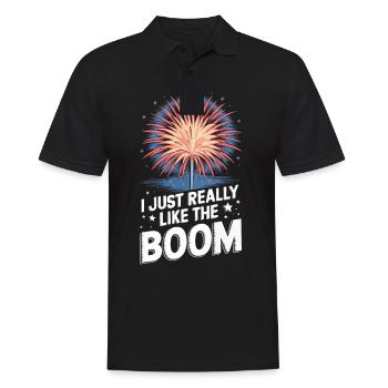Pyrotechniker Feuerwerk Pyrotechnik - Männer Poloshirt - Schwarz - Vorne - Kai (181cm)