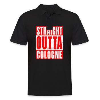Straight Outta Cologne Rouge - Polo Homme - noir - Devant - Kai (181cm)
